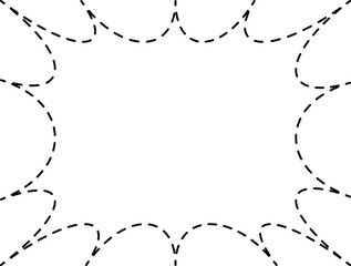 Dotted Speech Bubble Outline