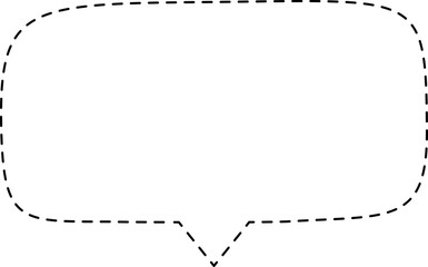 Naklejka premium Dotted Speech Bubble Outline