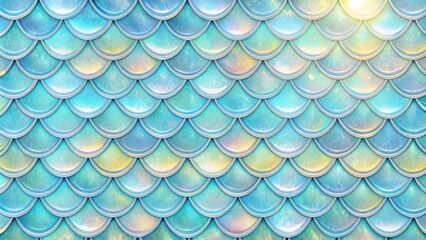Seamless iridescent mermaid scales pattern with a shimmering and captivating effect