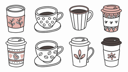 Set Variations of Vector  Cup Icon