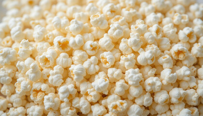 Delicious Popcorn Texture, Tasty Snack, Cinema Treat, and Food Background.