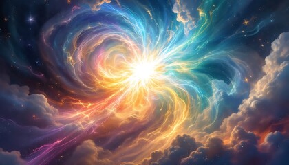 Celestial Convergence: A Symphony of Light and Color in the Cosmic Dance