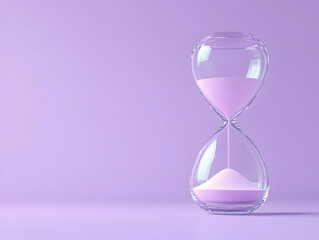 Lavender Hourglass 3D Render