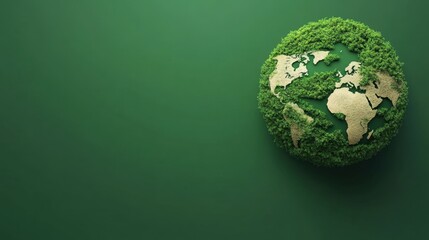 Fototapeta premium A minimalistic Earth Day background.and eco friendly design.