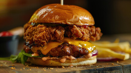 fried chicken burger