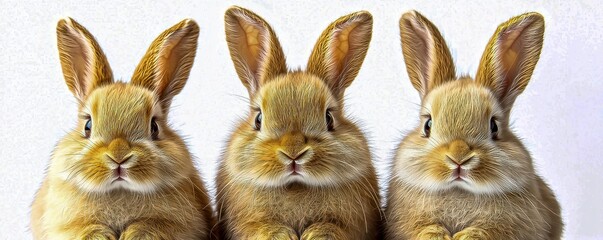 Cute Brown Rabbit Easter Art Bundle: Watercolor Illustrations for Holiday Card Backgrounds