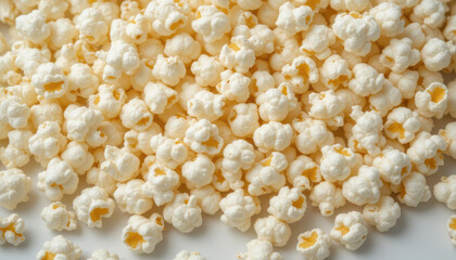 Delicious Popcorn Texture, Tasty Snack, Cinema Treat, and Food Background.