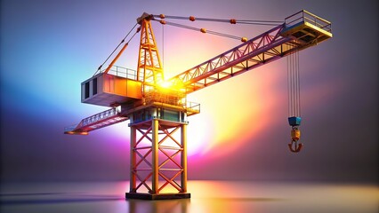 Architectural mockup of a crane light, highlighting its design.