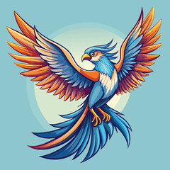 Obraz premium bird, eagle, vector, illustration, animal, cartoon, flying, wing, symbol, wings, feather, fly, hawk, design, nature, dove, wildlife, tattoo, beak, wild, head, toucan, black, sign, freedom