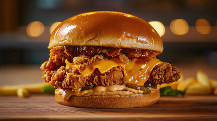 fried chicken burger