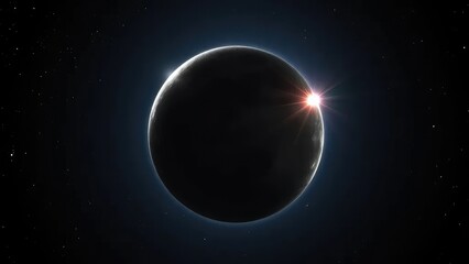 Obraz premium Cosmic rays illuminating the dark surface of the Moon, galaxy, moon