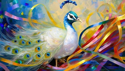 Fototapeta premium Niedlicher kleiner Pfau