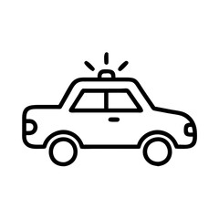 Obraz premium Police Car Icon for Law Enforcement and Security Themes
