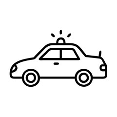Fototapeta premium Police Car Icon for Law Enforcement and Security Themes
