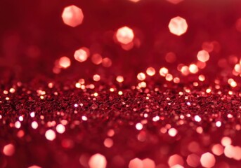 Shimmering red glitter background creating a festive and vibrant atmosphere