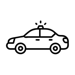 Fototapeta premium Police Car Icon for Law Enforcement and Security Themes