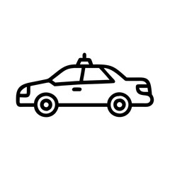 Fototapeta premium Police Car Icon for Law Enforcement and Security Themes