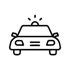 Obraz premium Police Car Icon for Law Enforcement and Security Themes