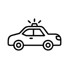 Fototapeta premium Police Car Icon for Law Enforcement and Security Themes