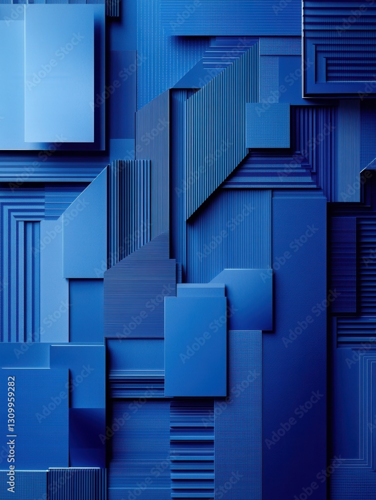 Poster modern abstract layered paper art enhances digital democracy through pixelated evolution in a futuri