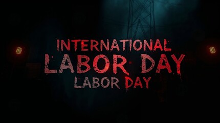 International Labor Day illustration with dark tones, creative concept