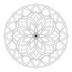 An Ethnic Oriental Decorative Design for Tattoos and Ornaments