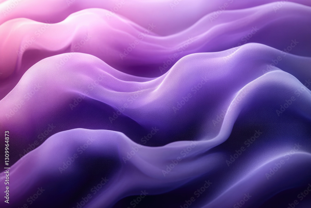 Aufkleber abstract image of flowing purple and pink fabric, creating soft, wavy patterns and a dreamy, etherea