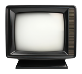 PNG Black TV with blank screen electronics television old-fashioned.
