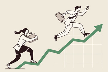 FOMO, Fear of missing out in crypto, feeling or anxiety to follow trend or people who share high profit experience concept, greed businessman run to follow people who get rich with crypto trading.