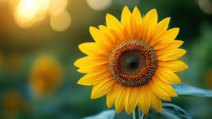 Obraz premium Vibrant sunflower blooms in sunlit field