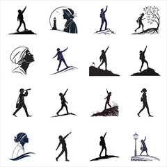 silhouette icon on white background