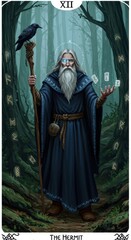 Odin the Wanderer, Mythological Hermit Tarot Card