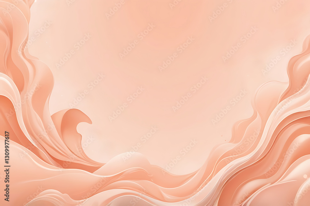 Poster a soft peach background for a gentle and inviting feel.