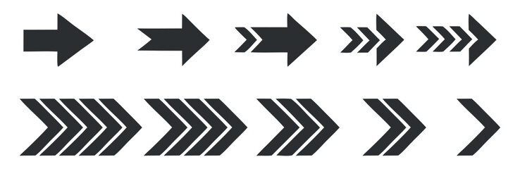 Comprehensive Collection of Directional Arrows for Graphic Design Usage