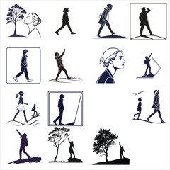 silhouette icon on white background