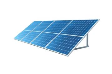 3D solar panel isolated on a white background