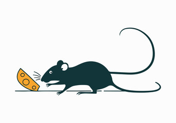 Vector Illustrations for World Rat Day - Social Media, T-Shirt, Sticker, Poster, Print Card, Animated GIF Designs with Solid Colors and No Gradients