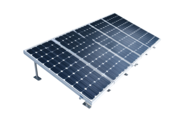 3D solar panel isolated on a white background