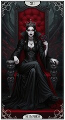 Gothic Vampire Queen Empress Tarot Card