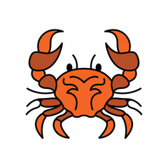 Crab vector illustration modern simple flat design