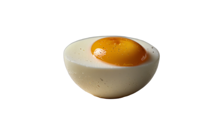 half an egg on a transparent background