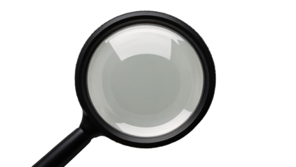 magnifying glass on a transparent background