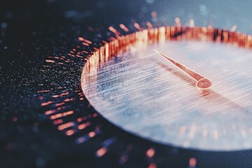 A sleek, modern calendar page turning, with a bright arrow pointing towards significant dates, emphasizing goal planning and time management.