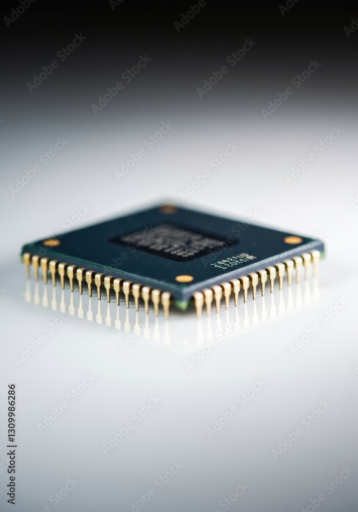 Aufkleber close-up of a computer chip showcasing intricate design and technology