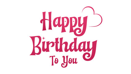 Happy birthday typography vector Design.