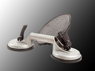 suction cup. studio lighting. for glass handling, in window and tile manufacturing, close-up.