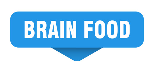 brain food sticker. brain food sign on transparent background