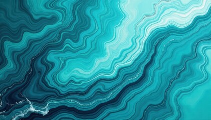 Obraz premium Aegean teal marble swirl, nautical summer textile, abstract, dye, artistic