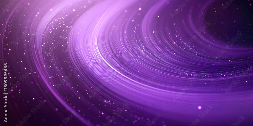 Poster abstract illustration in space style. purple rays in circular motion. orbit. circle. wallpaper with 