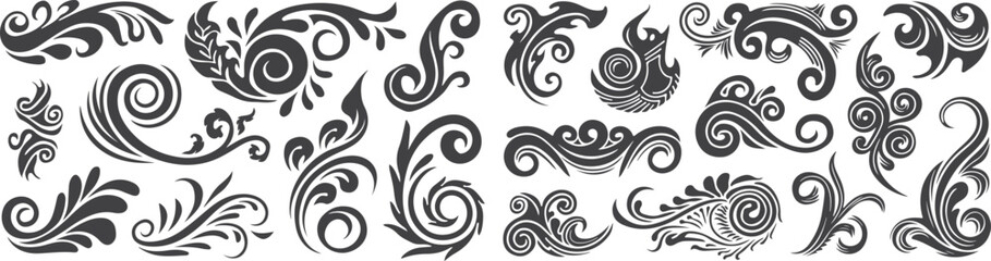 Fototapeta premium black and white seamless pattern with flowers